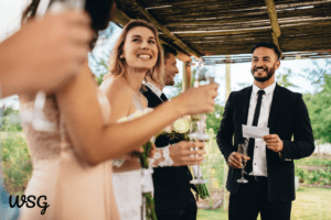 Best man giving a toast, perfect for best man speech template inspiration.